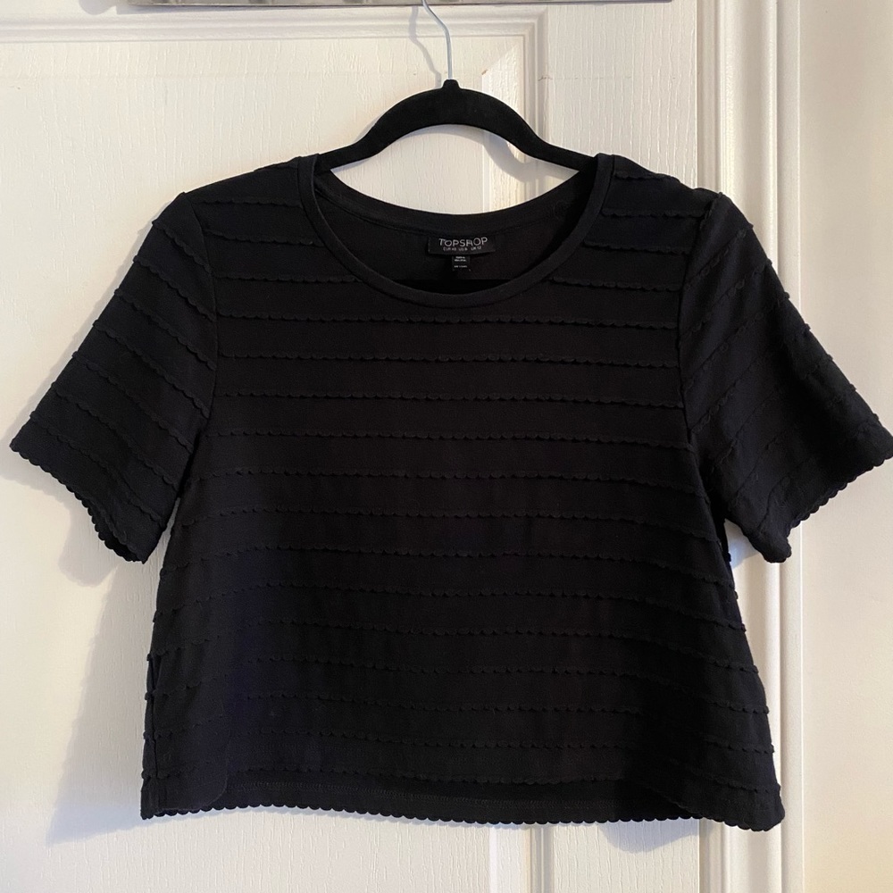 Topshop Black Crop Top